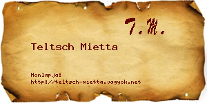 Teltsch Mietta névjegykártya
